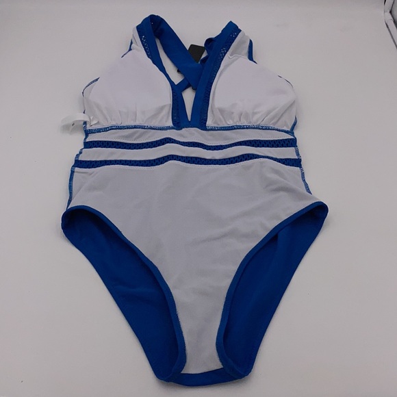 Tempt Me Ladies One Piece Sexy Mesh Hollow Out Bathing Suit Size Medium - Picture 9 of 12